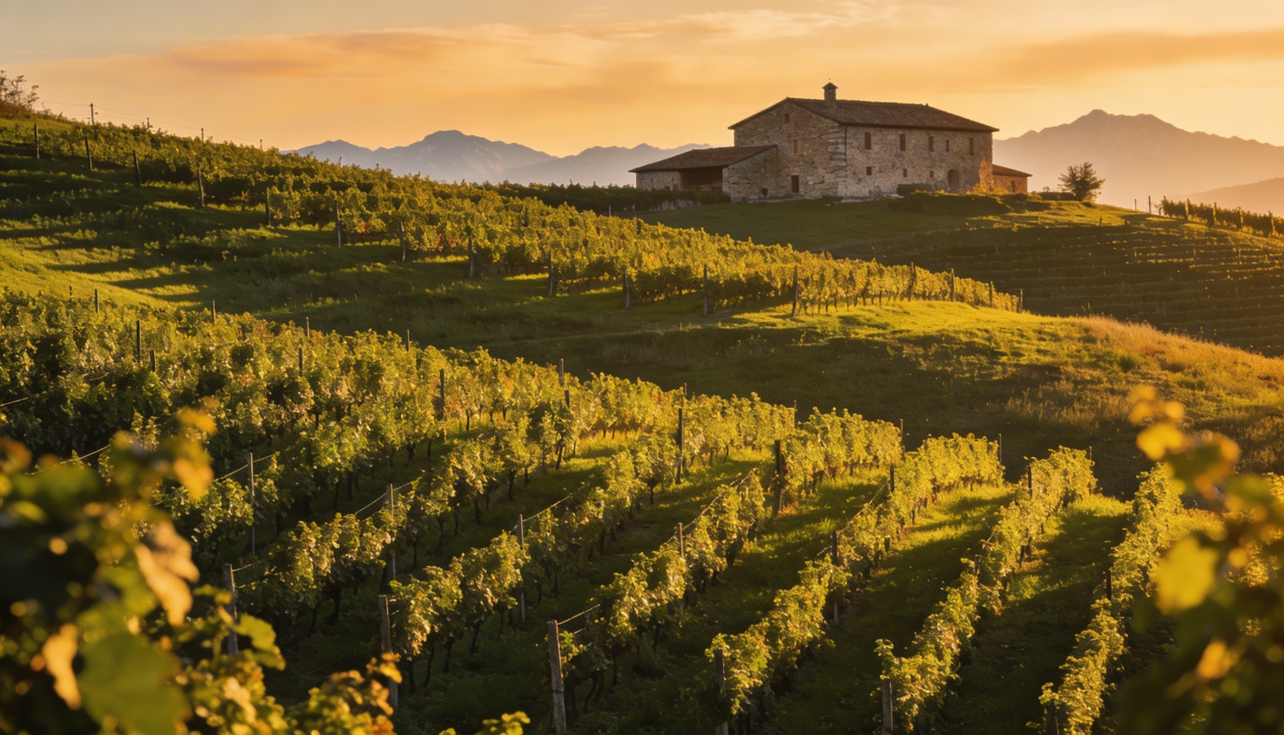Cantina De Pra sun-drenched vineyards in Treviso Northern Italy
